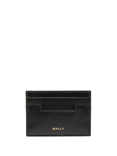 Bally Logo-print Leather Cardholder In Black