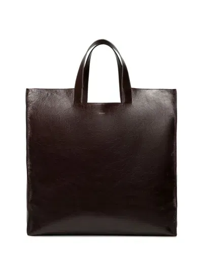 Bally Easy Leather Tote Bag In Brown