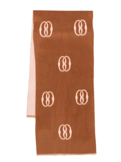 Bally Emblem Scarf In Brown