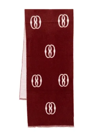 Bally Emblem Scarf In Red