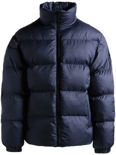 Bally Funnel-neck Padded Jacket In Blue