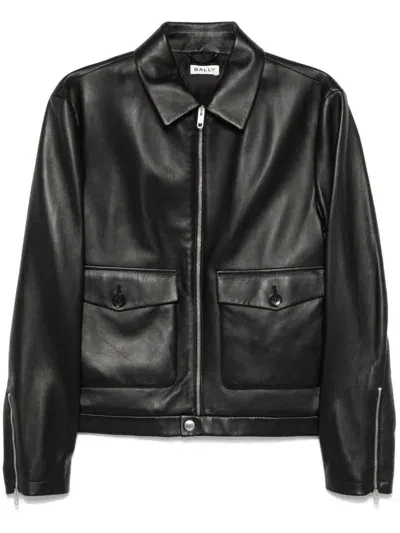 Bally Leather Jacket In Black