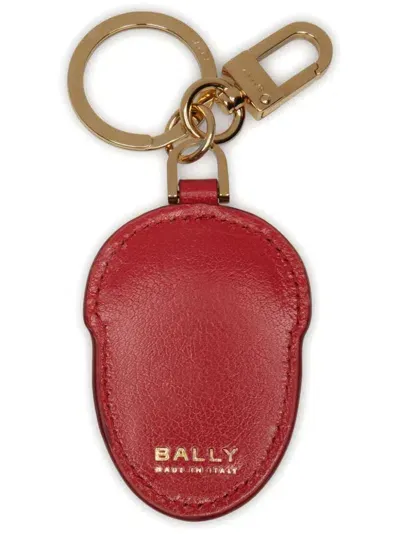 Bally Leather Keyring In Red