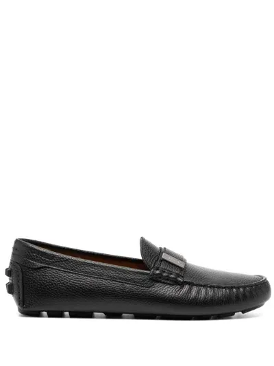 Bally Leather Loafers In Black