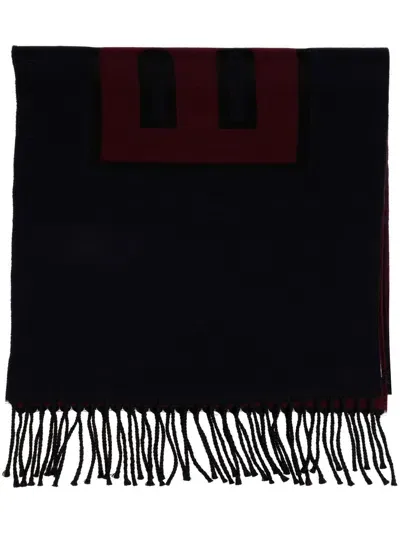 Bally Schal Mit Jacquard-logo In Schwarz