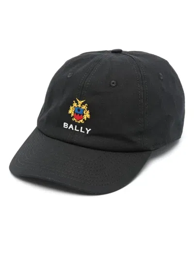 Bally Logo-patch Baseball Cap In Black