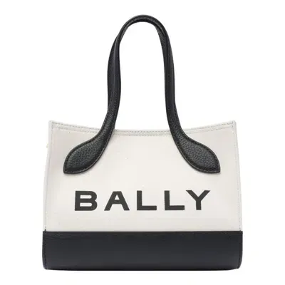 Bally Logo Tote Bag In White