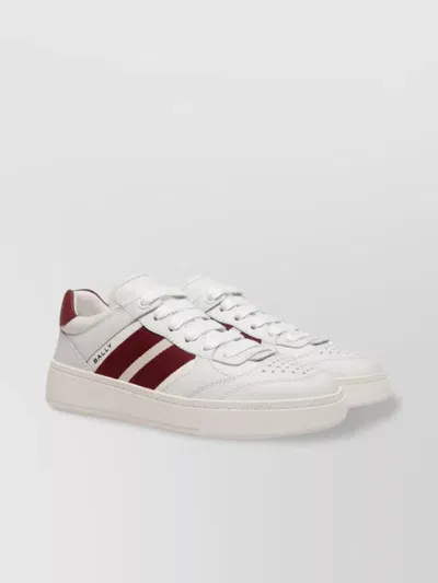 Bally Low Top Sneakers In Calf Leather In White