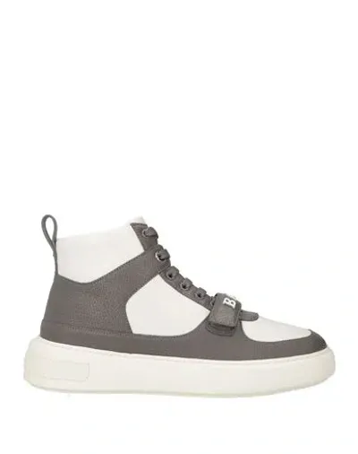 Bally Merryk Leather High-top Sneakers In Grey