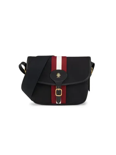 Bally Beckett Canvas Crossbody Bag In Black Oro