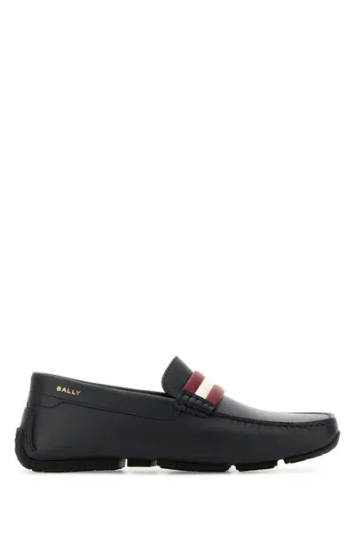 Bally Midnight Blue Leather Placyd Loafers In Midnight21