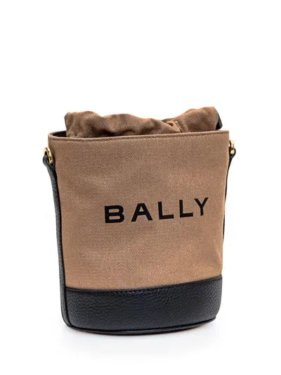 Bally Mini Bucket Bag In Beige