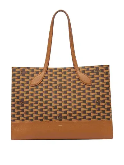 Bally Keep On Monogram Tote In Marrón