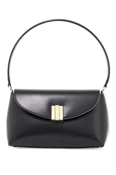 Bally Ollam Leather Shoulder Bag In In Black+yelgold (black)