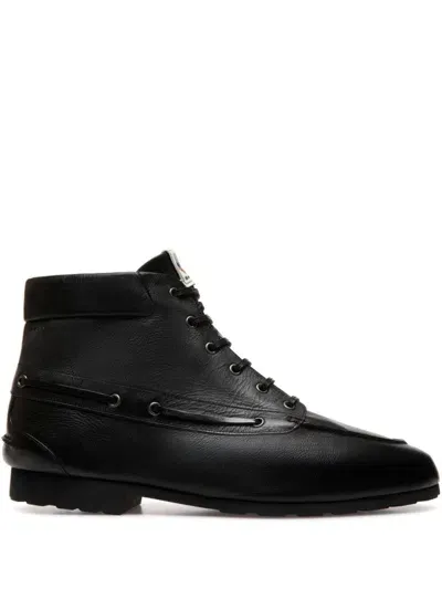 Bally Paphos Leather Boots In Black