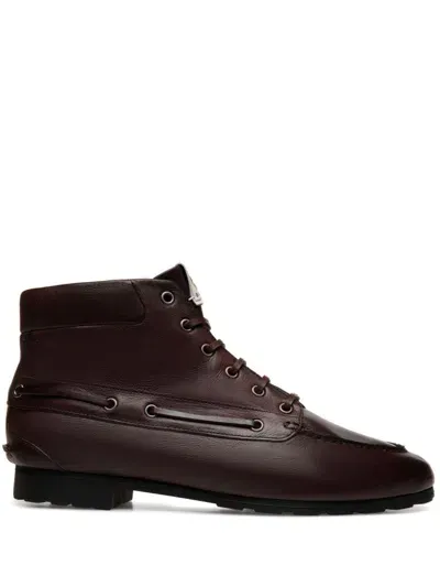 Bally 20mm Paphos Leather Ankle Boots In Ebano 50