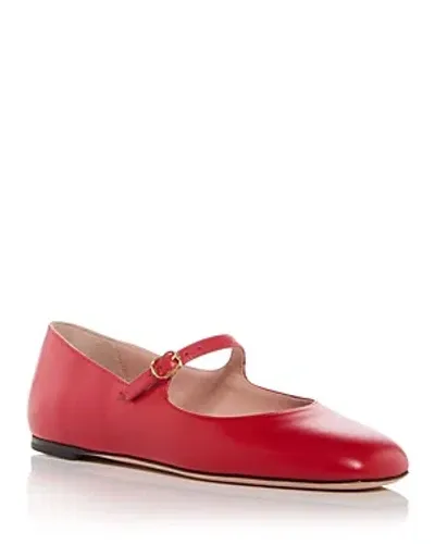 Bally Brushed Leather Mary-jane Shoes In Candy Red