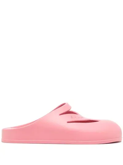 Bally Round-toe Flat Slides In Pink