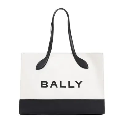 Bally White Natural Organic Cotton Tote Bag