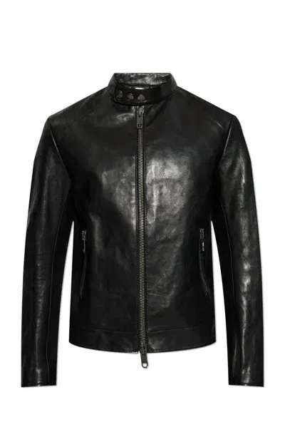 Bally X Adrien Brody Zipped Biker Jacket In Black