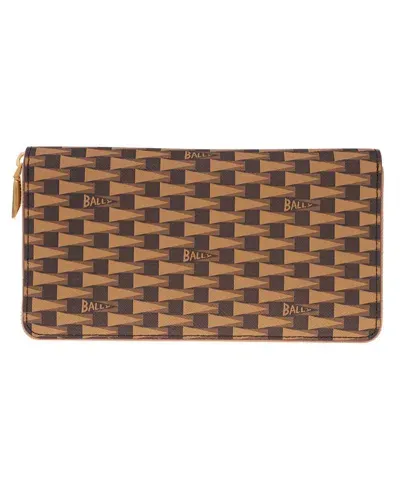 Bally Zip-around Wallet In Brown