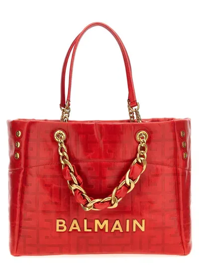 Balmain 1945 Soft Hand Bags In Red