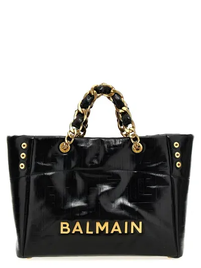 Balmain 1945 Soft Shopping Bag In Black