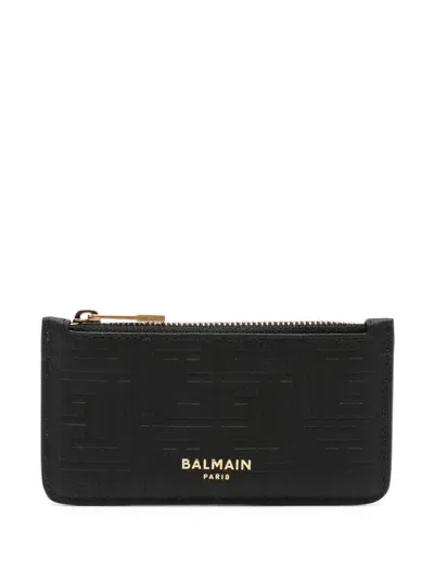 Balmain 4g-motif Card Holder In Black