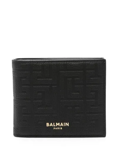 Balmain 4g-motif Wallet In Black