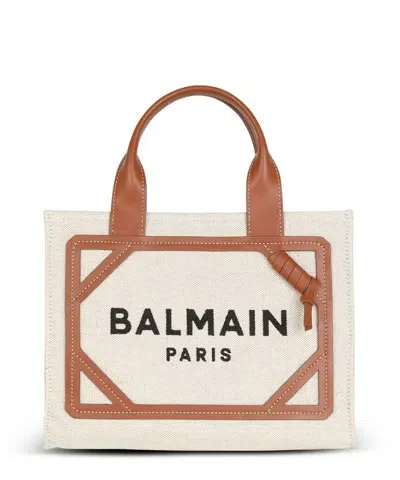 Balmain B-army Handbag In Beige