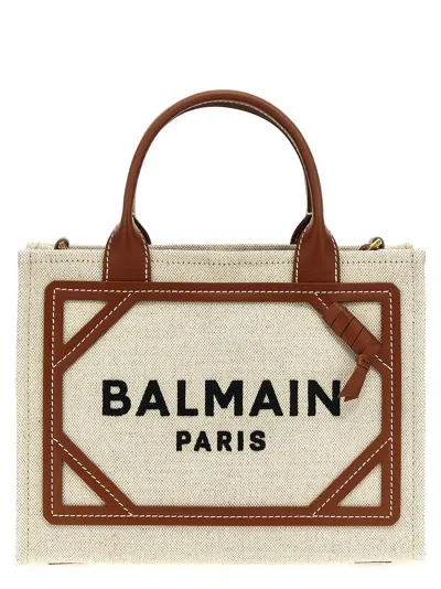 Balmain B-army Shopping Bag In Beige