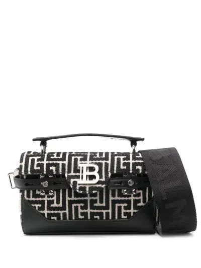 Balmain B-buzz 19 Shoulder Bag In Black