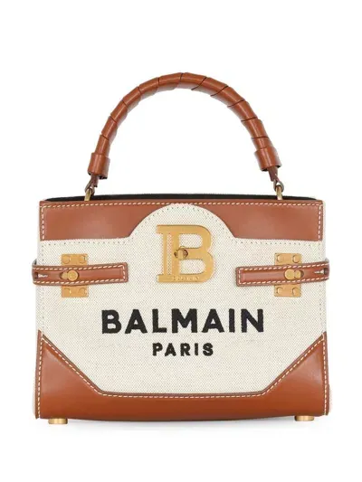 Balmain B-buzz 22 Top Handle Bag In 褐色