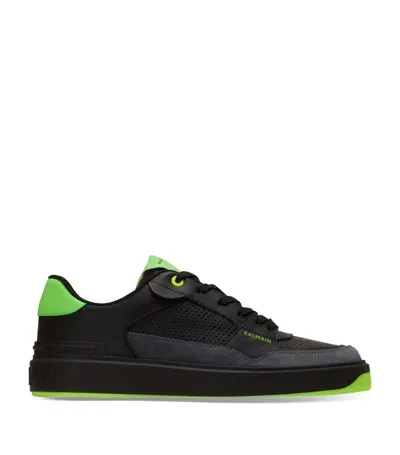 Balmain B-court Two-tone Sneakers In Black