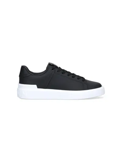 Balmain B-court Low-top Sneakers In Black