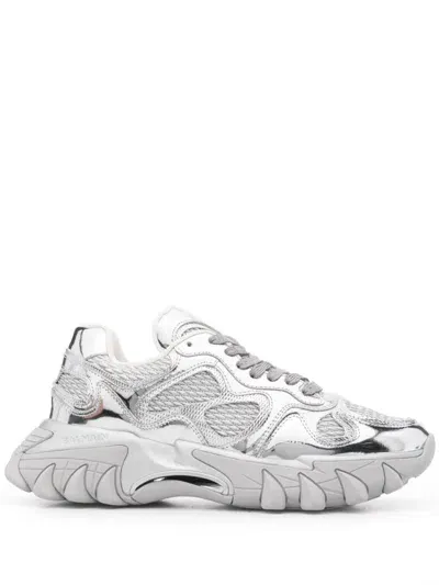 Balmain B-east Trainers In Silver