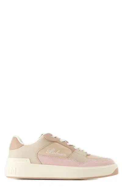 Balmain B-court Flip Sneakers In Pink