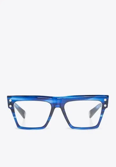 Balmain B-v Rectangular Optical Glasses In Transparent