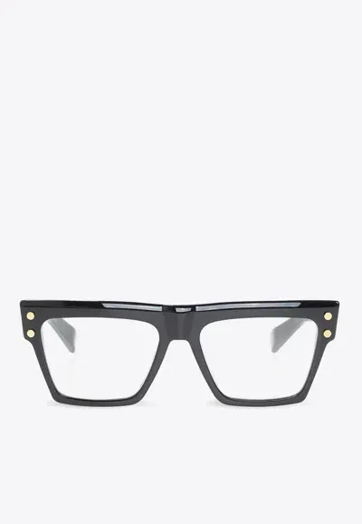 Balmain B-v Rectangular Optical Glasses In Transparent