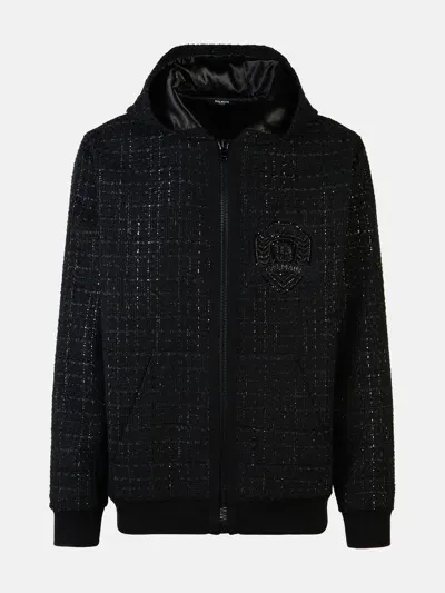 Balmain Black Cotton Blend Sweatshirt