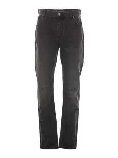 Balmain Denim Jeans In Negro