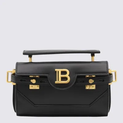 Balmain Black Leather Shoulder Bag