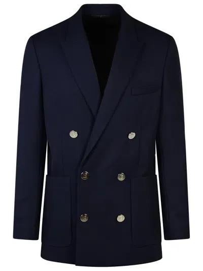 Balmain Blue Wool Blazer