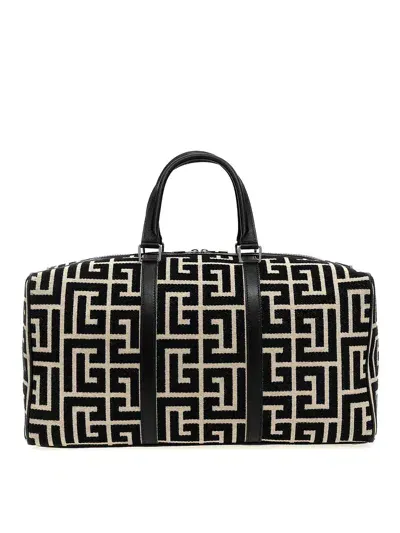 Balmain Bolsas De Viaje - Blanco In Black