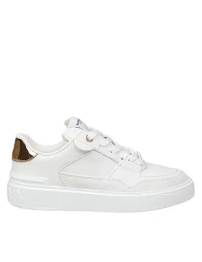 Balmain Calfskin Sneakers In White