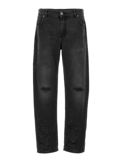 Balmain Black Cotton Jeans