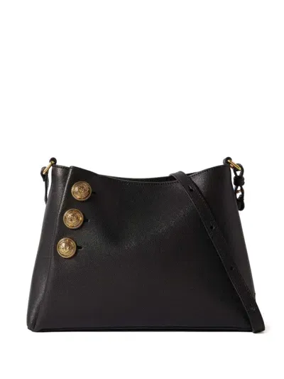 Balmain Embleme Shoulder Bag In Black