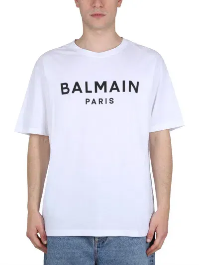 Balmain Logo Print T-shirt In Multicolour