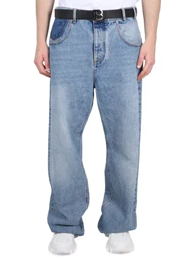 Balmain Loose Fit Jeans In Blue