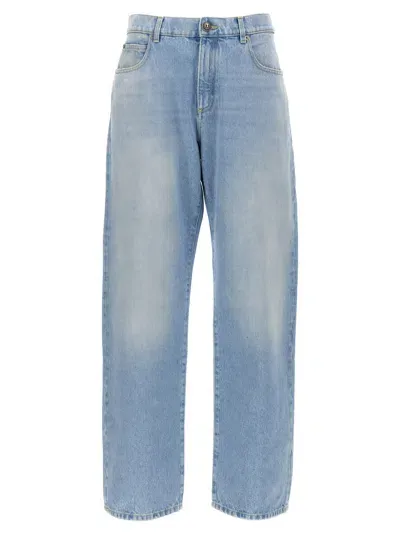 Balmain Loose Jeans In Blue